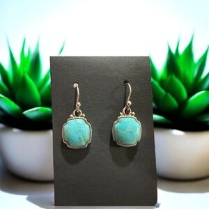 Barse .925 Sterling Silver Turquoise Dangle Earrings
Marked 925 Thai